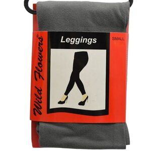 Wild Flowers Leggings Womens Small Gray